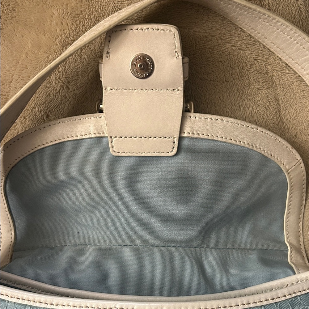 Coach Vintage Soho Y2K Blue-White Shoulder bag. - Picture 9 of 14